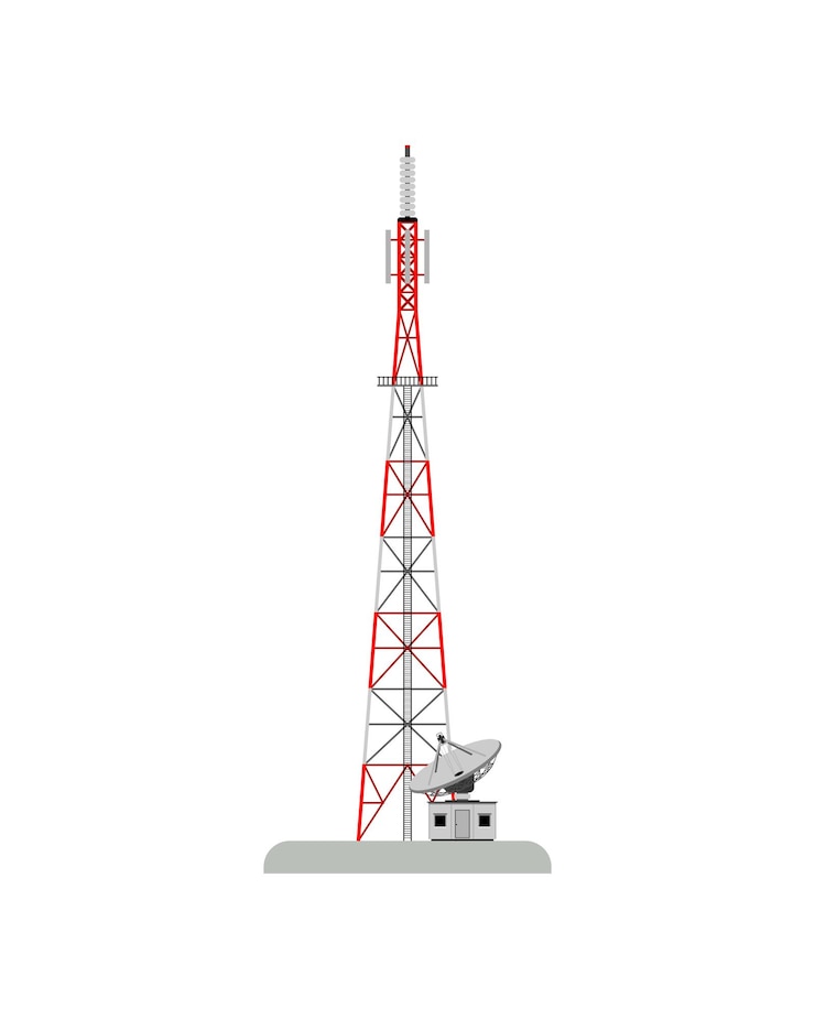 Vettore torre di comunicazione