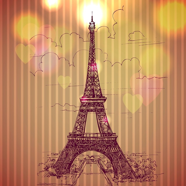 Torre Eiffel Parigi Francia di serie del punto di riferimento di fama mondiale