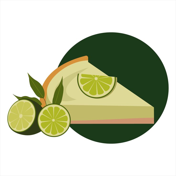 Vettore torta al lime.