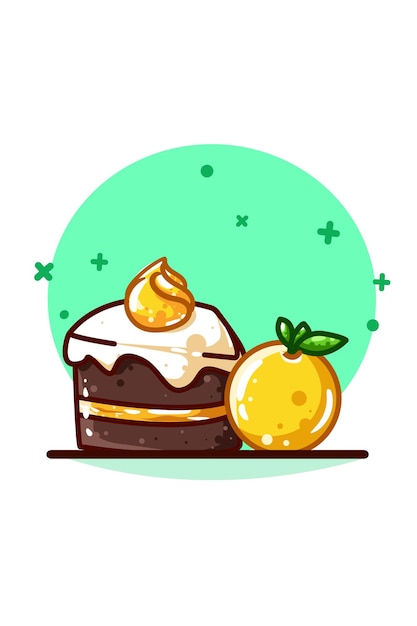 Torta di arance e brownie con crema