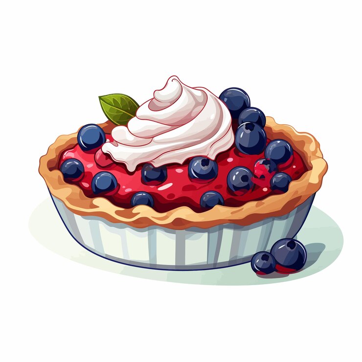 Vettore torta di fragole