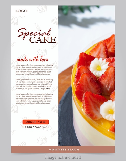 torta poster flyer banner design semplice per i social media