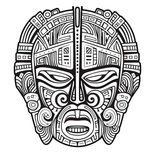 Totem tribale hawaii maschera di legno tradizionale africana maschera hawaii scultura in legno volto africano esotico