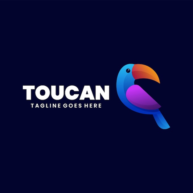 Toucan logo design vettoriale colorato