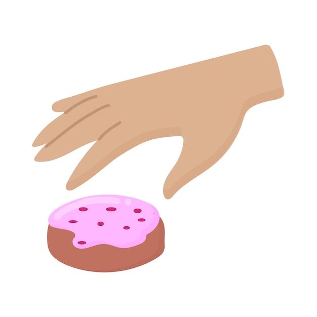 Touch dessert icon clipart avatar logotipo illustrazione vettoriale isolata