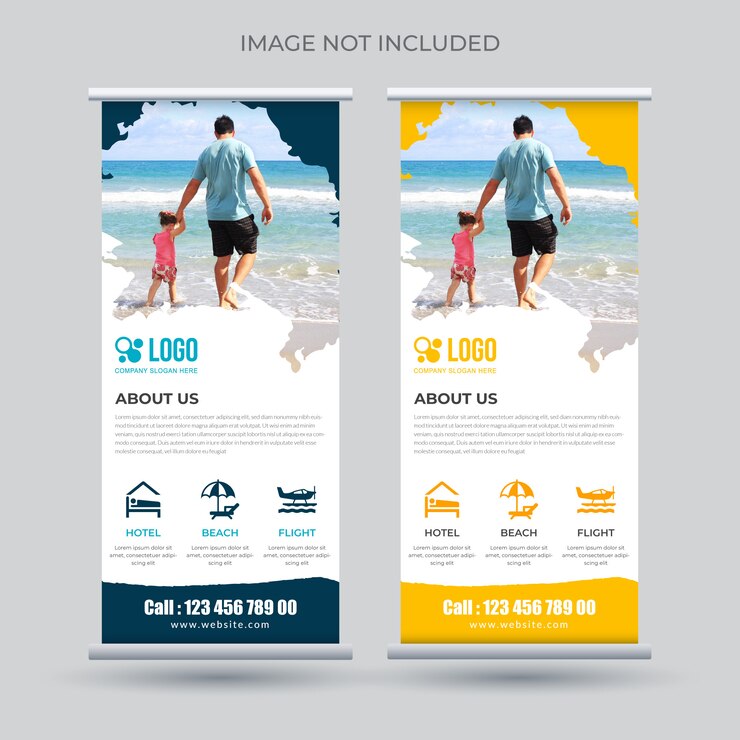 Tour e viaggi roll up banner stand template