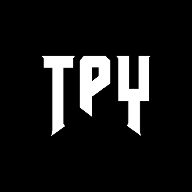 TPY letter logo design per società tecnologica TPY logo design combinazione di colori bianco e nero TPY logo TPY vettore TPY design TPY icona TPY alfabeto TPY tipografia logo design