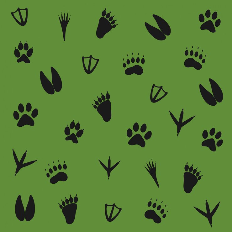 Vettore tracce di animali