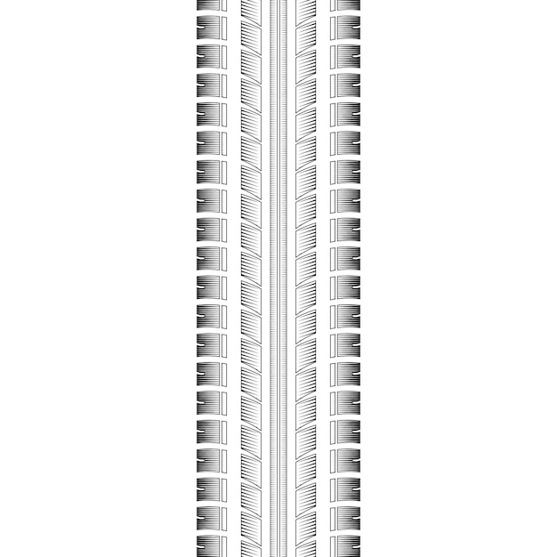 Traccia di pneumatici con linee si fondono