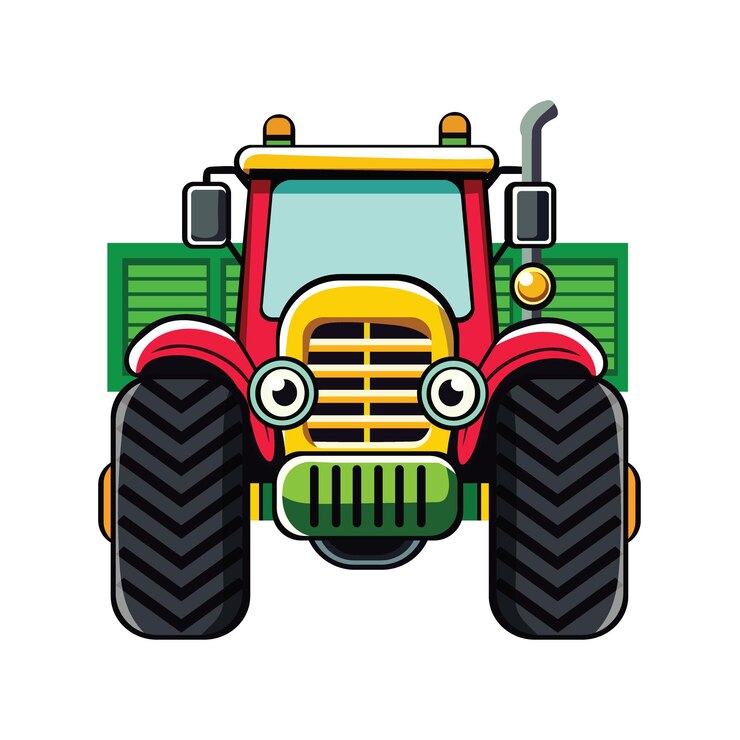 Tractor dei cartoni animati in fattoria