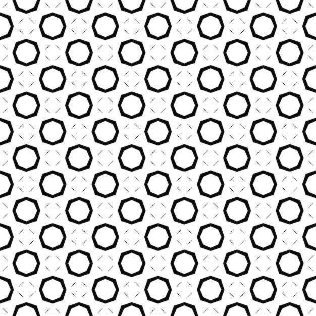 Trama del motivo della superficie in bianco e nero Design grafico ornamentale Bw Ornamenti a mosaico Modello di motivo
