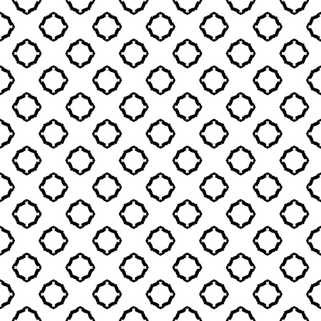 Trama del motivo della superficie in bianco e nero Design grafico ornamentale Bw Ornamenti a mosaico Modello di motivo