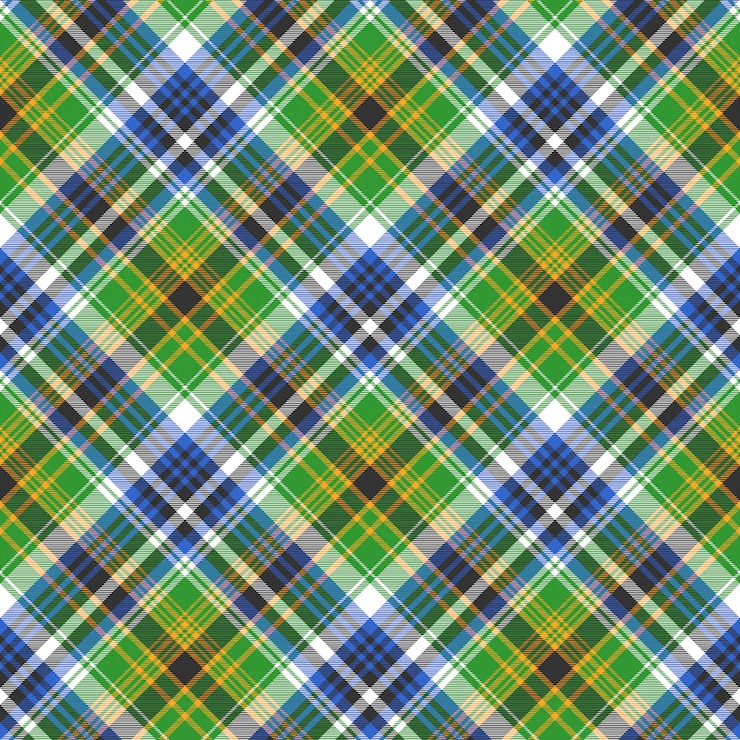 Vettore trama di tessuto senza soluzione di continuità in tartan verde