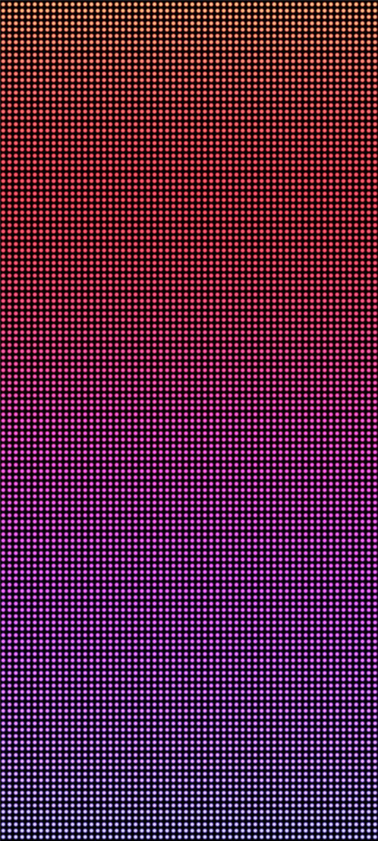 Vettore trama led. schermo pixel. display digitale. effetto diodo elettronico. monitor lcd con punti. illustrazione vettoriale. videowall arancione viola blu. modello di griglia del proiettore con lampadine. sfondo televisivo