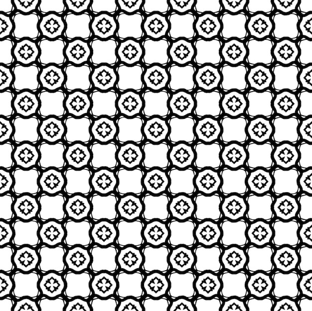 Trama senza cuciture in bianco e nero Design grafico ornamentale in scala di grigi Ornamenti a mosaico