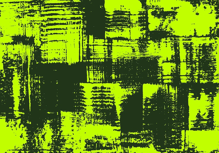 Vettore trame di pennello a consistenza di vernice grunge verde per l'illustrazione di opere d'arte