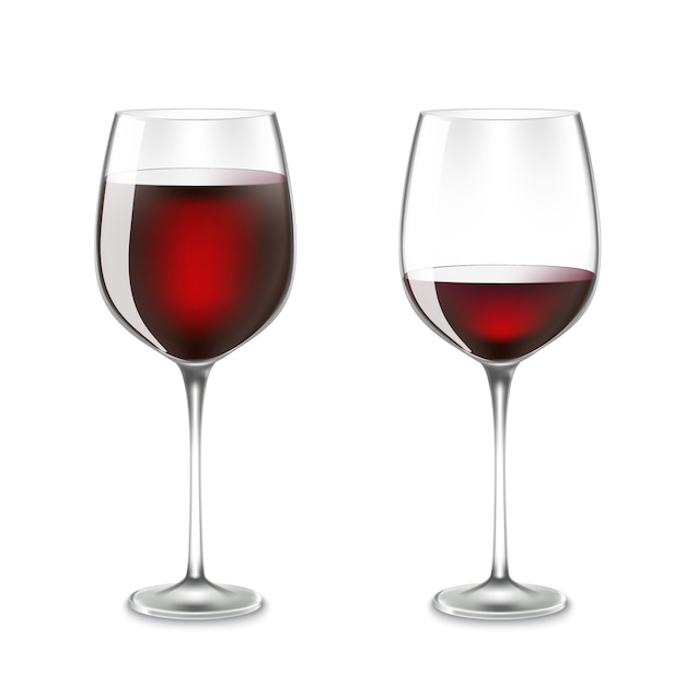 Trasparenza bicchiere di vino isolato