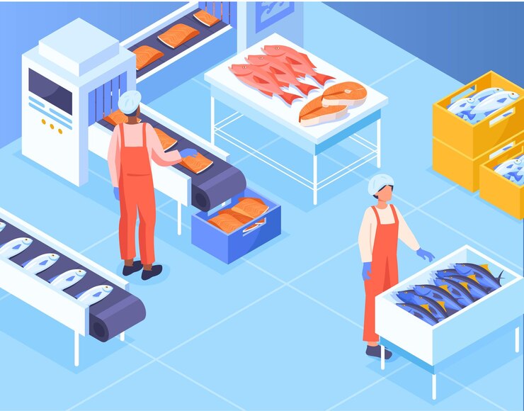 Vettore trasportatore di produzione di pesce