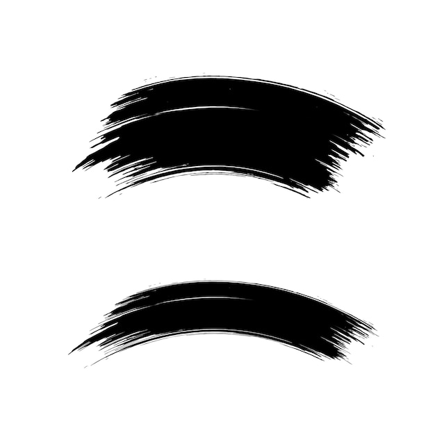 tre linee nere con pennello nero su di loro sono disegnate su uno sfondo bianco