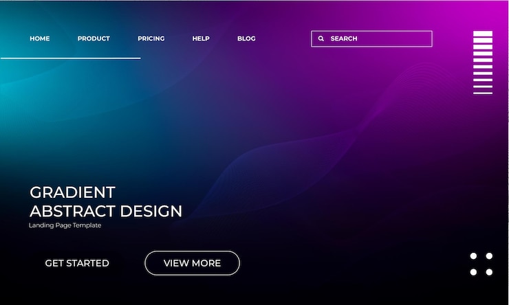 Vettore trendy vector gradient neon lights abstract landing page concept (concetto di pagina di destinazione astratto)