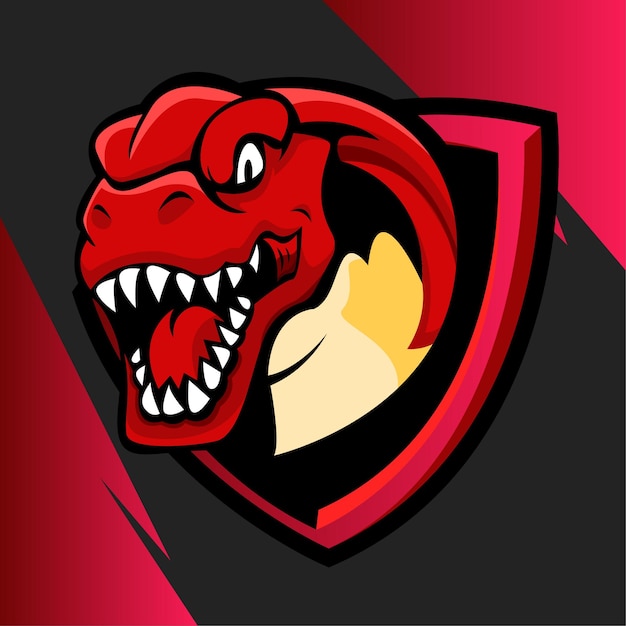 TREX ESPORT MASCOT LOGO VETTORIALE