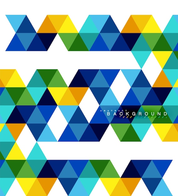 Triangoli multicolori concetto di piastrelle a mosaico di sfondo astratto