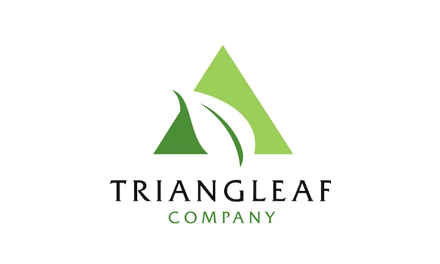 Triangolo con design del logo Leaf