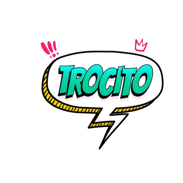 Trocito baby miele di colore spagnolo collezione di testo comico effetti sonori stile pop art