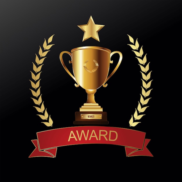 Trofeo e premi collezione d'oro corona d'alloro