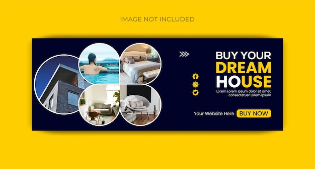 Trova la casa dei tuoi sogni, la copertina di Facebook per gli agenti immobiliari