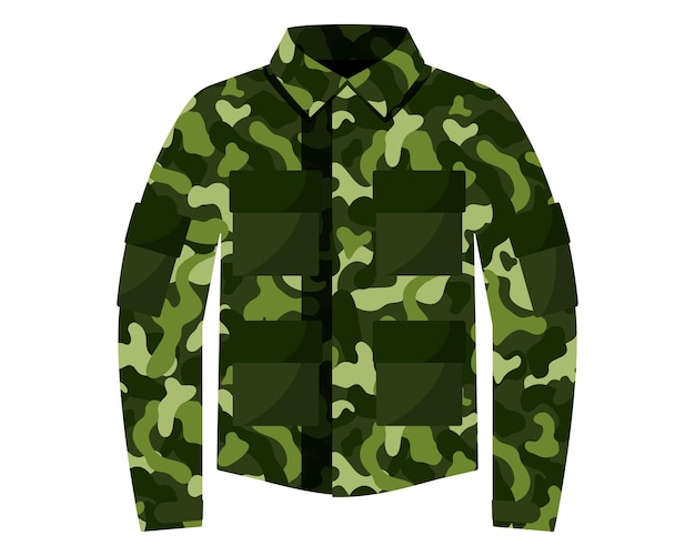 Tunica mimetica verde kaki o giacca uniforme militare con tasche