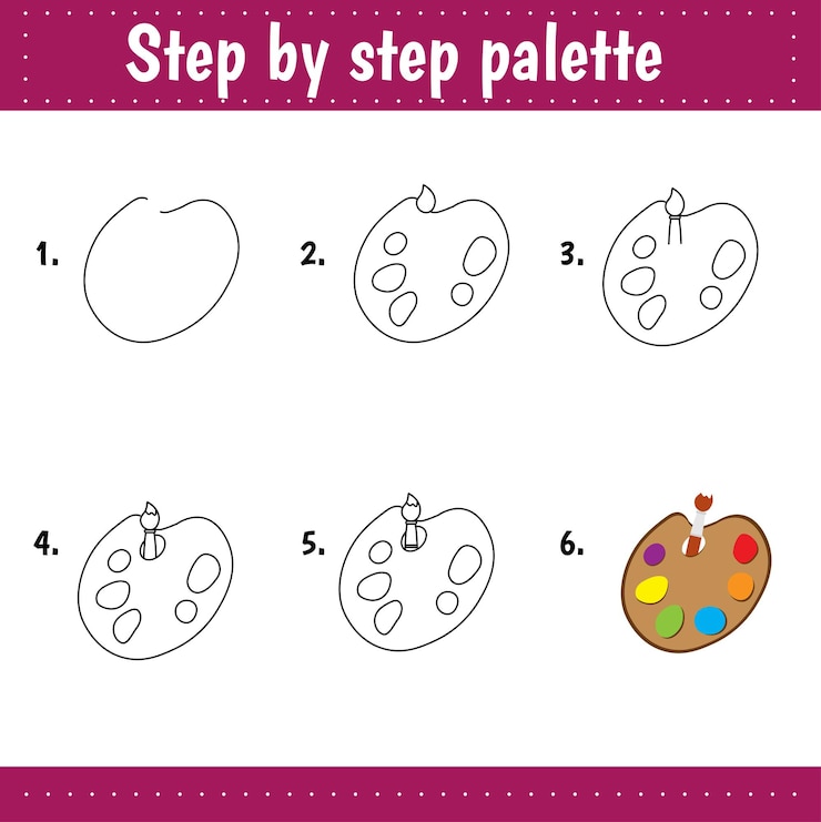 Vettore tutorial di disegno per bambini. livello facile. fogli di istruzione. come disegnare la cassetta delle lettere