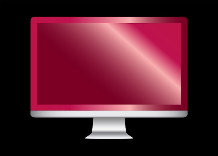 Vettore tv a schermo piatto 4k lcd o oled tv al plasma realistico con supporto