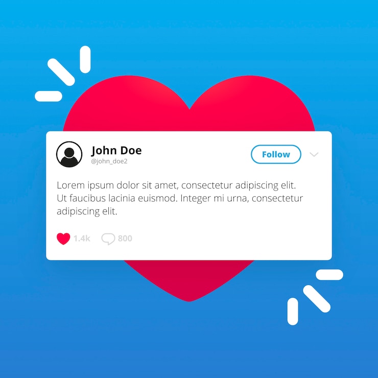 Vettore tweet layout twitter