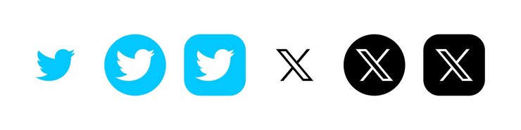 Vettore twitter nuovo logo twitter x twitter logo vinnitsa ucraina 25 luglio 2023