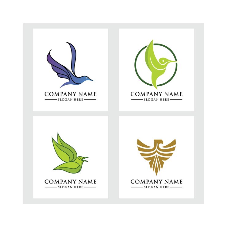 Vettore uccello logo template