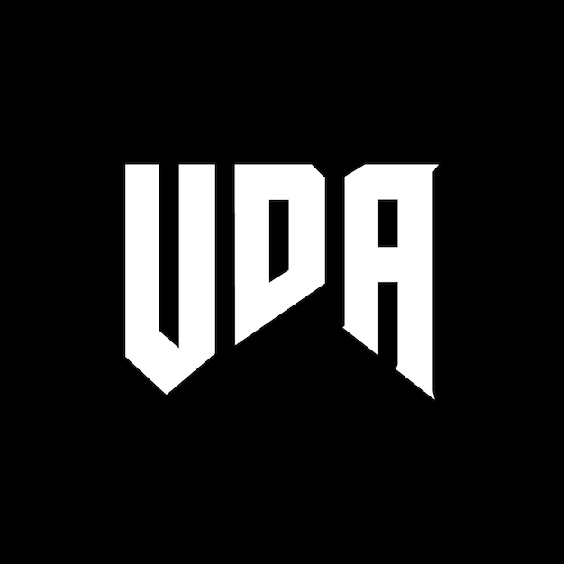 UDA letter logo design per società tecnologica UDA logo design combinazione di colori bianco e nero UDA logo UDA vettore UDA design UDA icona UDA alfabeto UDA tipografia logo design