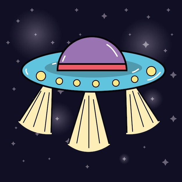 UFO nello spazio della galassia e creazione misteriosa