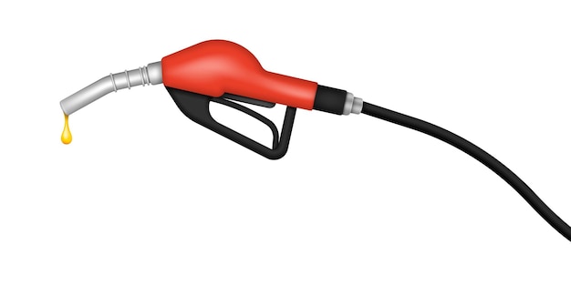 Ugello pompa carburante rosso Illustrazione vettoriale