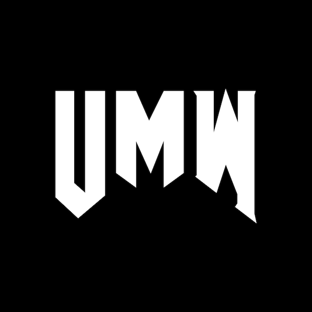 UMW letter logo design per società tecnologica UMW logo design combinazione di colori bianco e nero UMW logo UMW vettore UMW design UMW icona UMW alfabeto UMW tipografia logo design