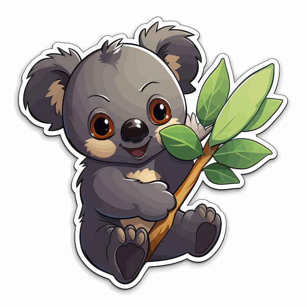 Un adesivo con su scritto koala