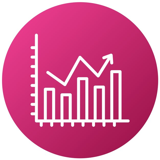 un adesivo rosa con un grafico