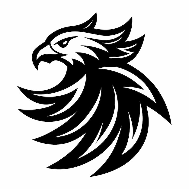 un'aquila con una piuma al centro