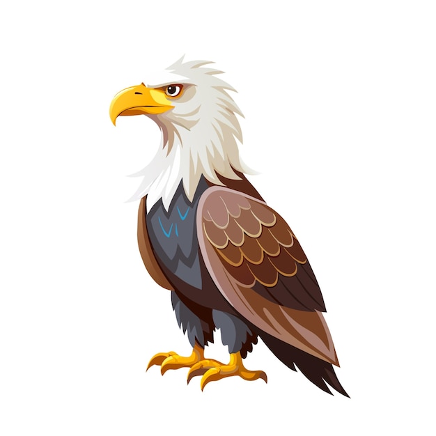 Un'aquila maestosa in piedi con orgoglio Illustrazione vettoriale