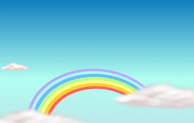 un arcobaleno nel cielo