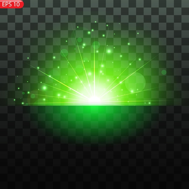 Un bagliore brillante esplode vividamente irradiando un intenso splendore bianco. I raggi luminosi si espandono verso l'esterno.