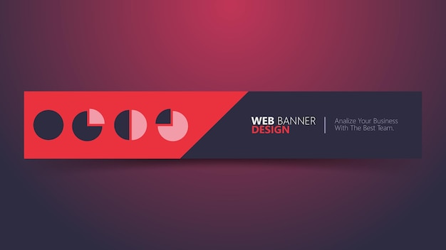 Un banner rosso per la progettazione di banner web