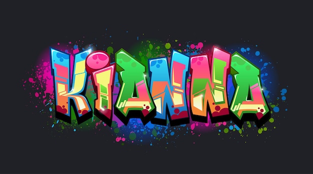 Un bel design del nome in autentico stile artistico dei graffiti wildstyle. Kianna