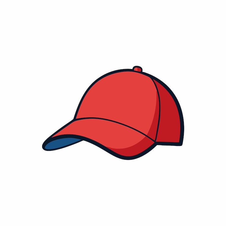 Vettore un berretto di baseball rosso con un berret to rosso su di esso illustrazione vettoriale
