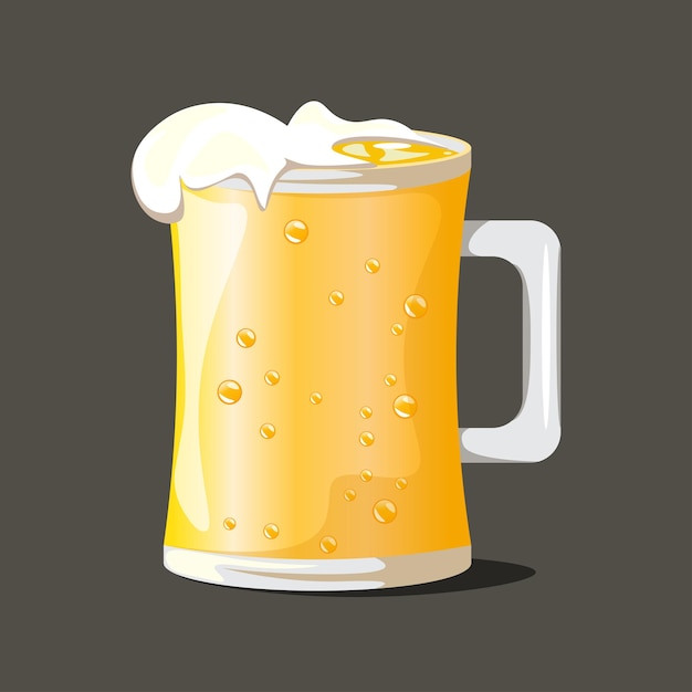 Un bicchiere di birra con schiuma